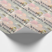 アヒルとベビー ラッピングペーパー (角)