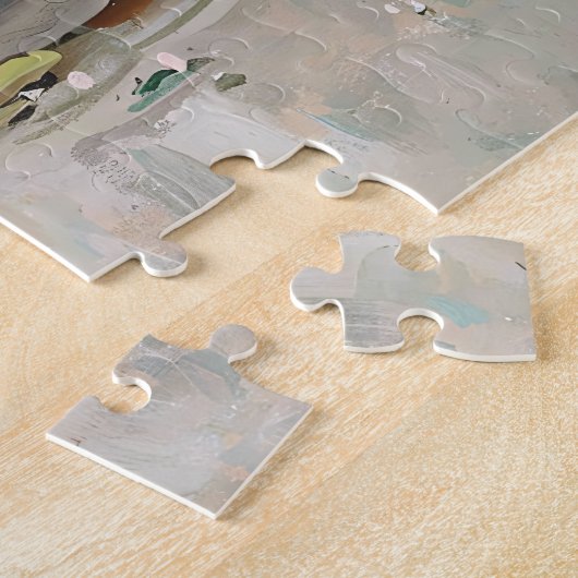 アヒルとマラードの絵を描野生動物 ジグソーパズル (側面)