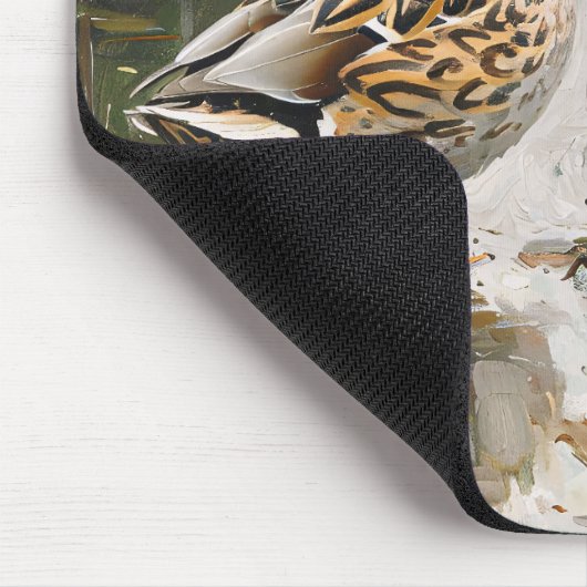 アヒルとマラードの絵を描野生動物 マウスパッド (コーナー)