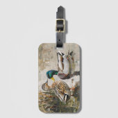 アヒルとマラードの絵を描野生動物 ラゲッジタグ (正面縦)