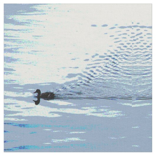 アヒルとリップルの織物 ファブリック (クローズアップ)