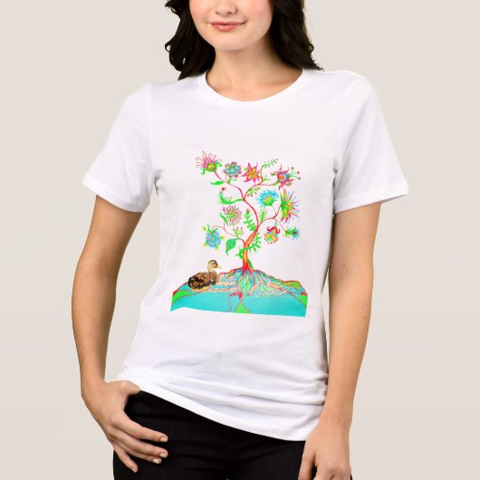 アヒルと命の木 トライブレンドＴシャツ (正面)