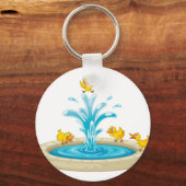 アヒルと噴水 キーホルダー (正面)