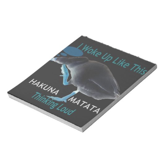 アヒルと私がこのような目覚め&ハクナマタタ文字 ノートパッド (回転)