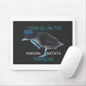 アヒルと私がこのような目覚め&ハクナマタタ文字 マウスパッド (マウス)