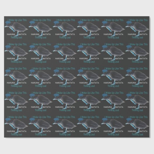 アヒルと私がこのような目覚め&ハクナマタタ文字 ラッピングペーパー (フラット)
