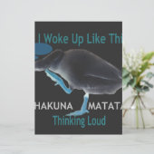 アヒルと私がこのような目覚め&ハクナマタタ文字 レターヘッド (スタンド正面)