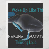 アヒルと私がこのような目覚め&ハクナマタタ文字 レターヘッド (正面/裏面)
