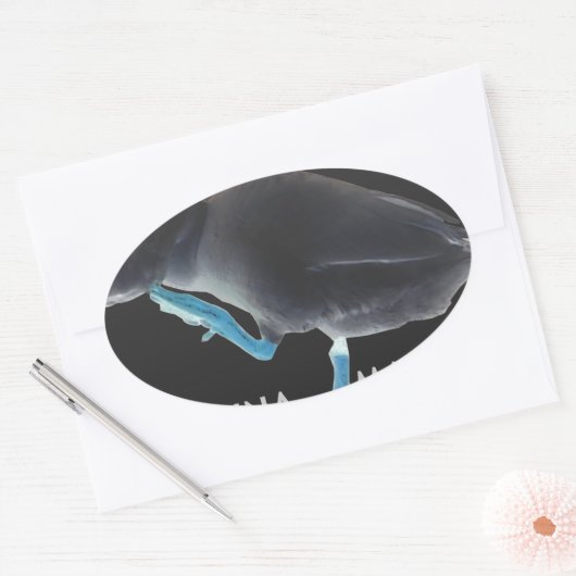 アヒルと私がこのような目覚め&ハクナマタタ文字 楕円形シール (封筒)