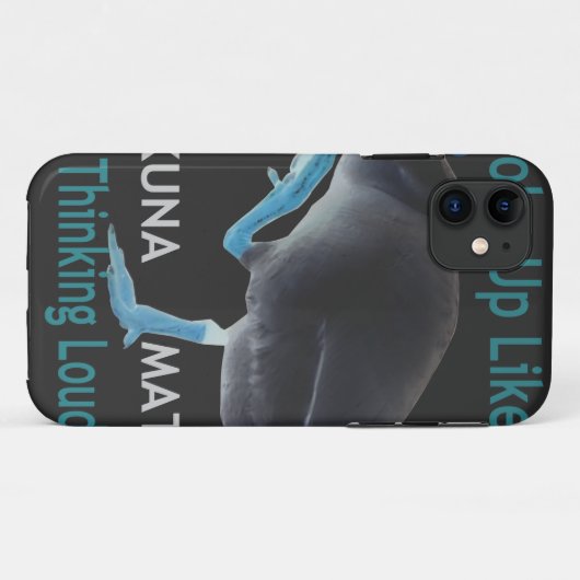 アヒルと私がこのような目覚め&ハクナマタタ文字 Case-Mate iPhoneケース (裏面(横))