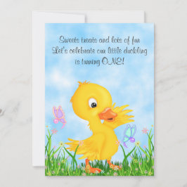 アヒルと蝶1st誕生日招待状 招待状