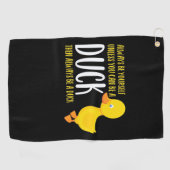 アヒルになれるならアヒルになれる ゴルフタオル (横)