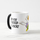 アヒルによって蹴られる! ウクライナの変形させるアヒルのマグ モーフィングマグカップ (正面左)