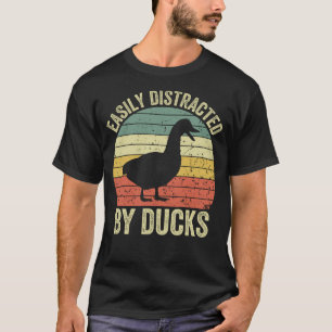 アヒルに気を取られやすい 面白い野鳥観察者ギフト Tシャツ