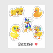 アヒルに気を取られる シール (シート)