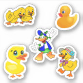 アヒルに気を取られる シール (正面)