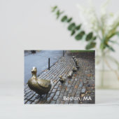 アヒルに道を譲る ポストカード (スタンド正面)