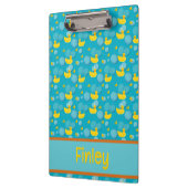 アヒルのおもちゃと泡のパターン クリップボード (左)