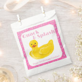アヒルのお誕生日会の招待状(3歳用) Quack and Splash Duck 3rd Birth フェイバーバッグ (クリップ留めされた状態)