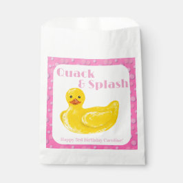 アヒルのお誕生日会の招待状（3歳用） Quack and Splash Duck 3rd Birth フェイバーバッグ