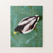 アヒルのように水に入る野生のアヒルのパズル ジグソーパズル (縦)