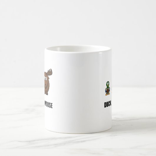 アヒルのアヒルのアメリカヘラジカ コーヒーマグカップ (中央)