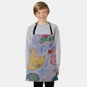 アヒルのエプロンの雨滴 エプロン (着用した状態)