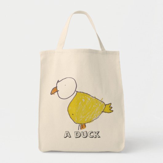 アヒルのオーガニックな食料雑貨のトート トートバッグ (正面)