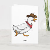 アヒルのカウボーイ　カウボーイの帽子 カード (裏面)