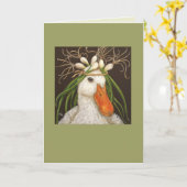 アヒルのカードをグウィニース カード (黄色い花)