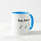 アヒルのガチョウおもしろいの子供ゲーム漫画パン マグカップ (正面右)