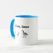 アヒルのガチョウおもしろいの子供ゲーム漫画パン マグカップ (正面左)