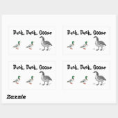 アヒルのガチョウおもしろいの子供ゲーム漫画パン 長方形シール (シート)