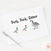 アヒルのガチョウおもしろいの子供ゲーム漫画パン 長方形シール (封筒)