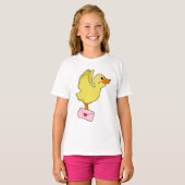 アヒルのキャリアの鳩の手紙 Tシャツ (正面フル)