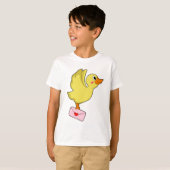 アヒルのキャリアの鳩の手紙 Tシャツ (正面フル)