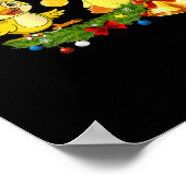 アヒルのクリスマスツリー ポスター (角)