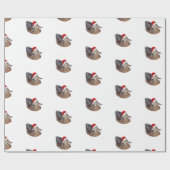 アヒルのクリスマスラッピング紙 ラッピングペーパー (フラット)