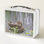 アヒルのクローズアップ写真 メタルランチボックス (裏面)