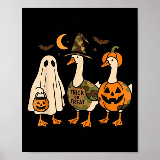 アヒルのコスプレ Funny Duck Duck Boo ハロウィン  ポスター (正面)