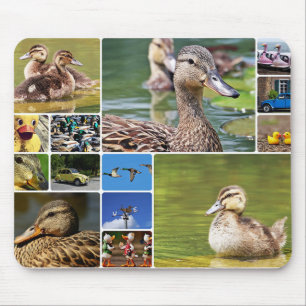 アヒルのコラージュの写真 マウスパッド