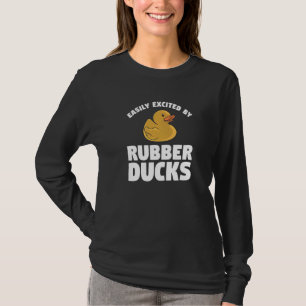 アヒルのゴムアヒルに簡単に興奮する Tシャツ