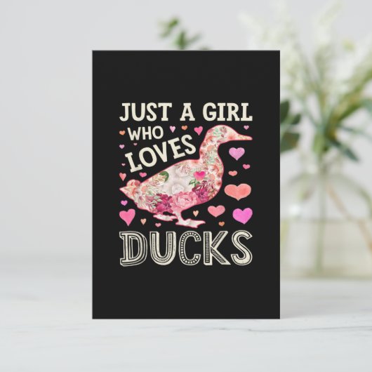 アヒルのシルエットが大好きなおもしろい少女 エンクロージャーカード (スタンド正面)