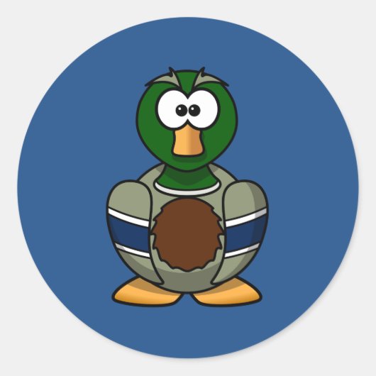 アヒルのシール ラウンドシール (正面)