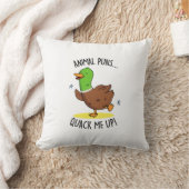 アヒルのパンを私におもしろいクックアップ クッション (ブランケット)