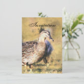 アヒルのパーティーの発表の招待状 招待状 (スタンド正面)