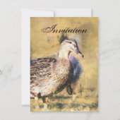 アヒルのパーティーの発表の招待状 招待状 (正面)