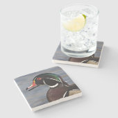 アヒルのプロフィール ストーンコースター (横)