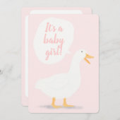 アヒルのベビーシャワー招待状 招待状 (正面/裏面)