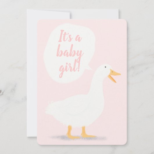 アヒルのベビーシャワー招待状 招待状 (正面)